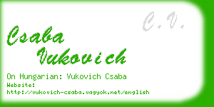 csaba vukovich business card